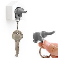 Держатель + брелок для ключей Elephant, серый