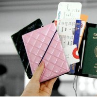 Обложка на паспорт + Холдер для документов DIAMOND, розовый