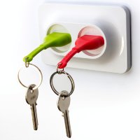 Двойной брелок + держатель для ключа Unplug, красный