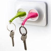 Двойной брелок + держатель для ключа Unplug, розовый