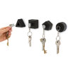 Настенные держатели для ключей с брелками Shapes 4 шт., черные
