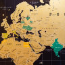 Карта мира True map, черная