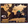 Карта мира True map, черная