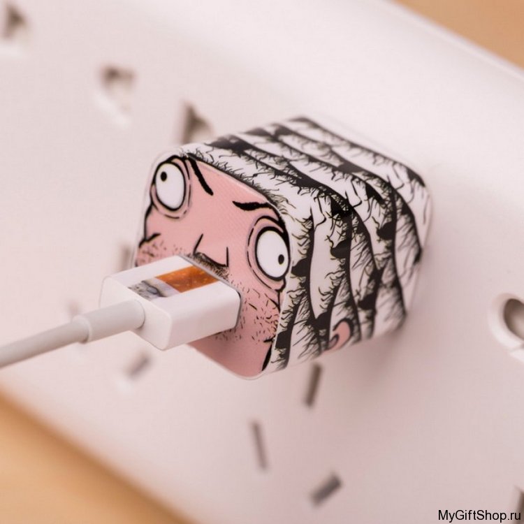 Наклейки для зарядного устройства Apple "Курильщик"