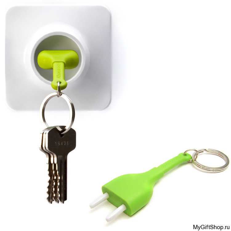 Брелок + держатель для ключа Unplug, зеленый