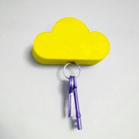 Магнитный держатель для ключей Cloud, желтый