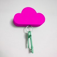 Магнитный держатель для ключей Cloud, фуксия