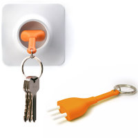 Брелок + держатель для ключа Unplug, оранжевый