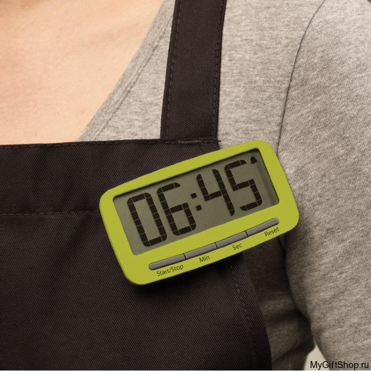 Таймер-часы кухонные на клипсе Clip Timer, зеленый