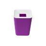 Корзина для мусора квадратная Hole, белая/фиолетовая