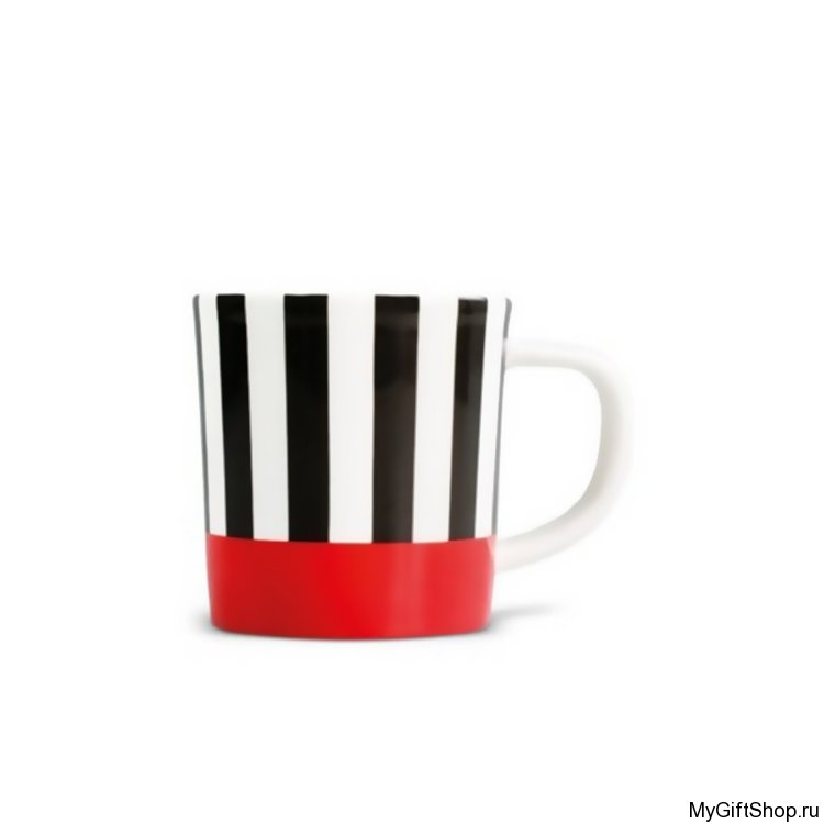 Чашка для эспрессо с блюдцем Black stripes