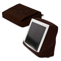 Подушка-подставка с карманом для планшета Hitech, шоколад/черная