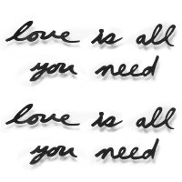 Надпись декоративная "Love is all you need " настенная, черная