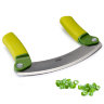 Нож для зелени складной Mezzaluna, зеленый