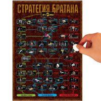 Постер-игра "Стратегия братана" со стирающимся слоем