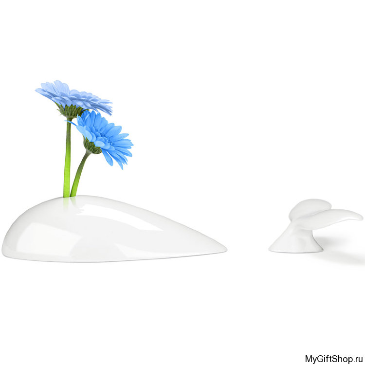 Дизайнерская ваза Mobi Кит, белая