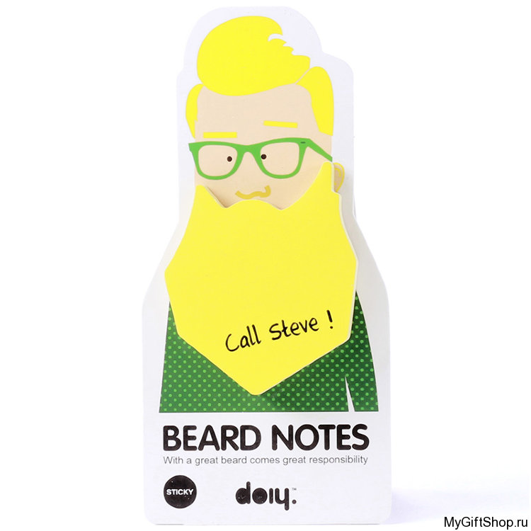 Блок для записей Beard, желтый