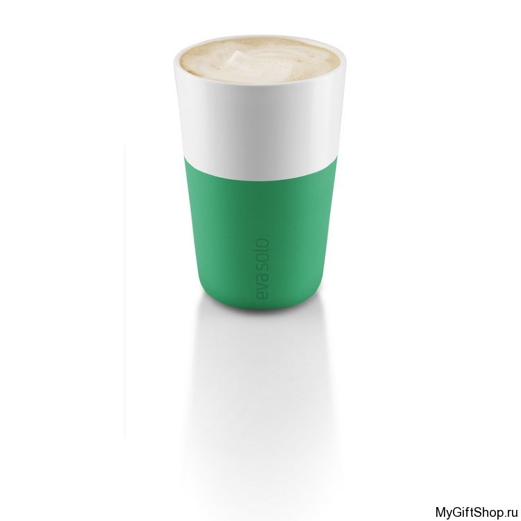 Чашки для латте 2 шт. 360 мл. яркие, зеленые