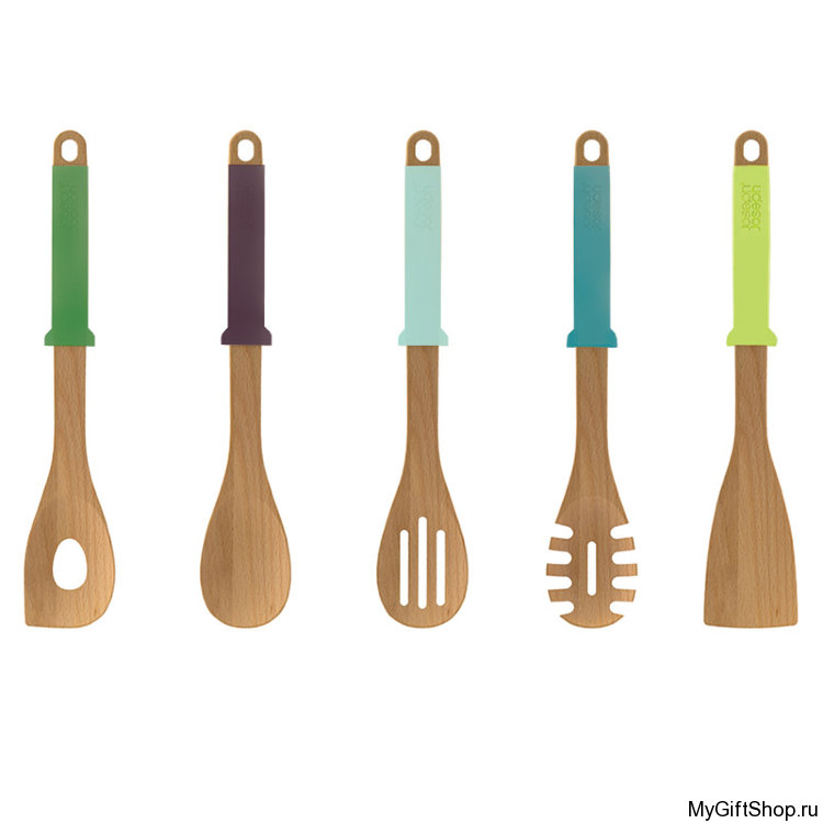 Набор деревянных кухонных инструментов Elevate Carousel, разноцветный