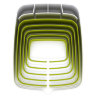 Сушилка для посуды и столовых приборов со сливом Arena, зеленая