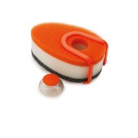 Губка с капсулой для моющего стредства Soapy Sponge, оранжевая